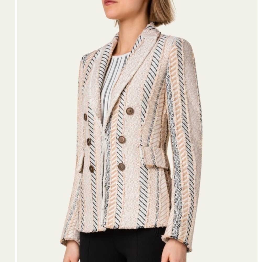 Akris Punto Fringed Patchwork Tweed
Blazer Jacket Size 8 - Picture 3 of 16